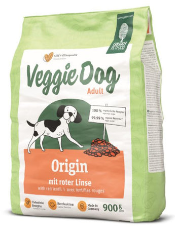 Green Petfood VeggieDog Origin 900g - krmivo pro psy s rostlinnými složkami, podporující zdraví trávení, ideální pro psy s citlivým trávením.