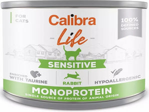 Calibra Life Sensitive Rabbit 200 g - Konzerva pro citlivé kočky s králičím masem. Balení 200 g.