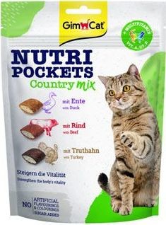 GimCat Pamlsky pro kočky country mix 150g – Směs pamlsků pro kočky s přírodními surovinami, balení 150g