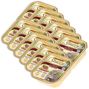 Stuzzy Mister Sterilized kuřecí 12 x 100 g – Konzervy pro sterilizované kočky s kuřecím masem, balení 12 x 100 g.