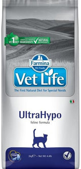 Vet Life Natural Feline Ultrahypo 2kg – Hypoalergenní krmivo pro kočky s potravinovými alergiemi, balení 2kg
