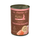 Fitmin dog Purity tin konzerva, PUPPY, salm & chicken, 400 g, krmivo pro štěňata.