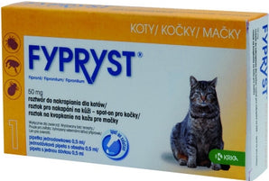 Fypryst Spot-on Cat 0,5 ml – antiparazitární pipeta pro kočky proti blechám, klíšťatům a všenkám. Dlouhodobá ochrana až 5 týdnů.