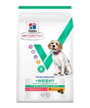 Hill's Can. VE Adult MB Weight Medium Chicken 2kg – krmivo pro dospělé psy středních plemen s kontrolou hmotnosti, příchuť kuře, balení 2 kg.