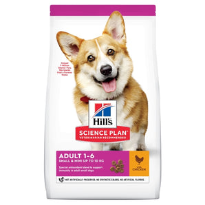 Hill's Can. SP Adult Small&Mini Chicken 3kg – krmivo pro dospělé psy malých plemen, příchuť kuře, balení 3 kg.