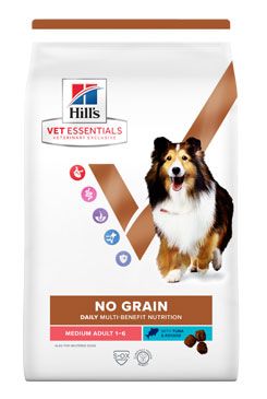 Hill's Can. VE Adult Medium Grain Free Tuna&Potatoes 10kg – krmivo bez obilovin pro dospělé psy středních plemen, příchuť tuňák a brambory, balení 10 kg.