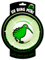 Hračka pes GLOW RING MINI plov.a létající z TPR Kiwi