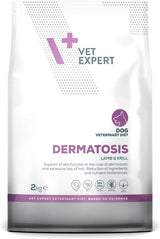 Granule VetExpert VD 4T Dermatosis s jehněčím a krillem pro psy s citlivou kůží, 2 kg.