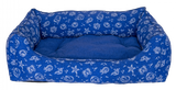 Pelech Friends Sofa Bed L modrá Kiwi – prostorný pelech pro psy velikosti L, modrý design Kiwi.