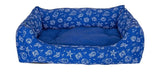 Pelech Friends Sofa Bed M modrá Kiwi – pohodlný pelech pro psy velikosti M, modrý design Kiwi.