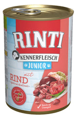 Rinti Dog Kennerfleisch konzerva Junior hovězí 400g - Konzerva pro štěňata s hovězím masem pro zdravý růst.