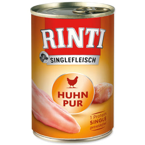 Rinti Dog Sensible PUR konzerva kuře 400g - Konzerva s kuřetem pro psy, kteří potřebují lehkou a snadno stravitelnou stravu.