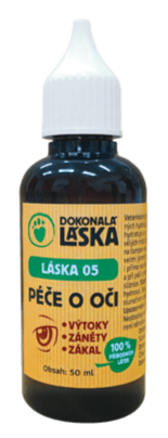LÁSKA 05, Péče o oči, 50 ml, jemná péče o oči psů.