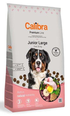 Calibra Dog Premium Line Junior Large 12 kg, krmivo pro štěňata velkých plemen s optimální výživou.