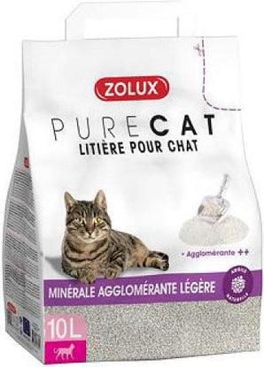 Podestýlka PURECAT mineral light clumping 10l – Hrudkující minerální podestýlka, balení 10 l.