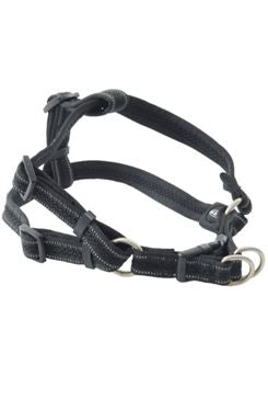 Postroj BUSTER Airmesh reflexní L, 25mm černý – Reflexní postroj pro psy velikosti L, barva černá.