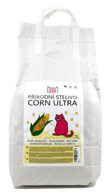 Podestýlka Rebel Cat přírodní,hrudkující Corn Ultra 7l - Přírodní hrudkující podestýlka z kukuřice, ekologická a šetrná k životnímu prostředí.