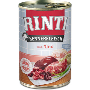 Rinti Dog Kennerfleisch konzerva hovězí 400g - Konzerva s hovězím pro vyváženou výživu dospělých psů.