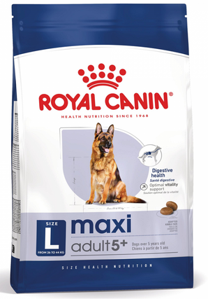 Royal Canin Maxi Adult 5+ 15kg – Krmivo pro starší psy velkých plemen, podpora vitality a zdraví kloubů, balení 15kg.