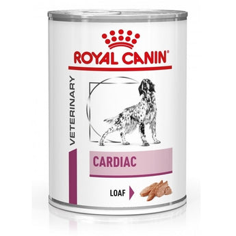 Konzerva pro psy Royal Canin VD Canine Cardiac 410g, speciální dieta pro podporu srdeční činnosti.