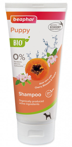Beaphar Šampon BIO pro štěňata, 200 ml, jemně čistí a pečuje o citlivou pokožku štěňat, zanechává srst měkkou a zdravou.