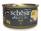 Schesir Cat konz. After Dark Paté kuře 80g - Paté kapsa pro kočky s kuřetem, ideální pro kočičí gurmány.
