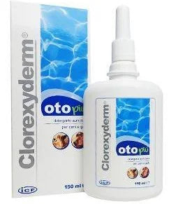 Clorexyderm OTO Piú, 150 ml, ušní roztok pro hloubkové čištění.