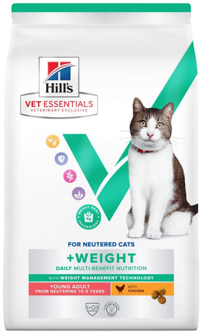 Hill's Vet Essentials Young Adult MB Weight Chicken 250g – Kuřecí krmivo pro mladé dospělé kočky s kontrolou hmotnosti, balení 250g.