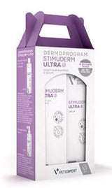 Duo balení VetExpert Stimuderm Ultra pro psy s krátkou srstí, dermatologická péče.