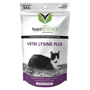 VetriScience Lysine Plus, podp. imunity, kočka, 120 g, doplněk pro podporu zdraví.