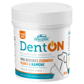 VITAR Veterinae DentON, sypká směs, 100 g, podpora zdraví zubů a dásní.