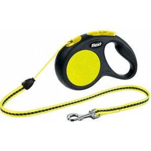 Vodítko FLEXI Neon S 5m/12kg Lanko, reflexní design, vhodné pro psy do 12 kg, délka 5 metrů.