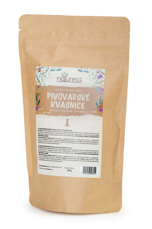 Pivovarské kvasnice NATURECA 250g balení, přírodní doplněk stravy pro zvířata.