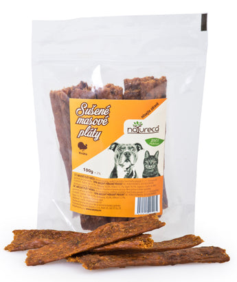 Krůtí masové pláty 100% maso 100g od Natureca, pochoutka pro psy.