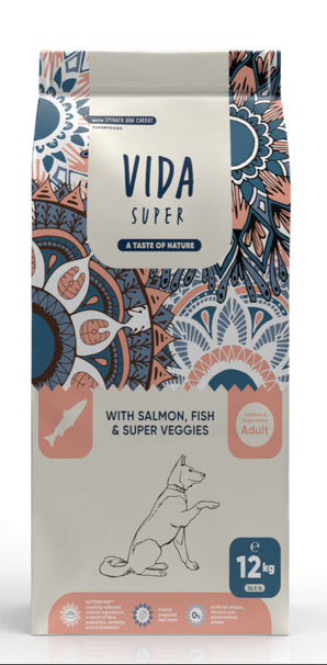Kraftia VIDA SUPER DOG Adult M/L Lamb & Chicken 2kg - Krmivo pro dospělé psy s jehněčím a kuřetem, pro zdravou výživu.