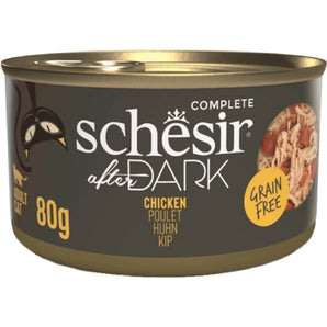 Schesir Cat konz. After Dark Wholefood kuře 80g - Kapsa pro kočky s kuřetem a celými surovinami, ideální pro zdravou stravu.