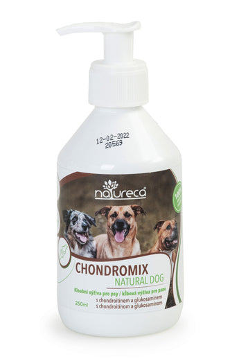 Přírodní doplněk stravy pro psy NATURECA Chondromix Natural Dog 250ml v lahvičce.