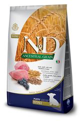 N&D LG DOG Puppy Mini Lamb & Blueberry, 800 g, krmivo s jehněčím pro malé štěňata.