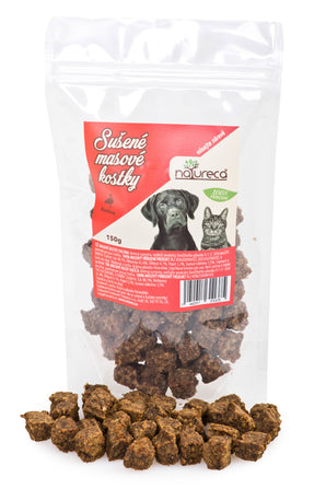 Pochoutka pro psy Natureca Masové kostky Kachna 100% maso 150g.