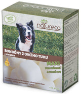 Bonbóny z ovčího tuku s lososem Maxi 250g od NATURECA, zdravá pochoutka pro psy.