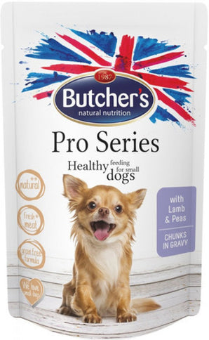 Butcher's Dog Pro Series, jehněčí kapsa, 100 g, šťavnaté krmivo pro psy.