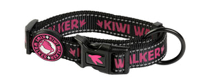 Obojek nylon 52-65/3cm růžová Kiwi – nylonový obojek pro psy s nastavitelným rozsahem 52-65 cm, růžová barva.