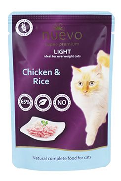Nuevo kočičí light kuřecí s rýží 85g