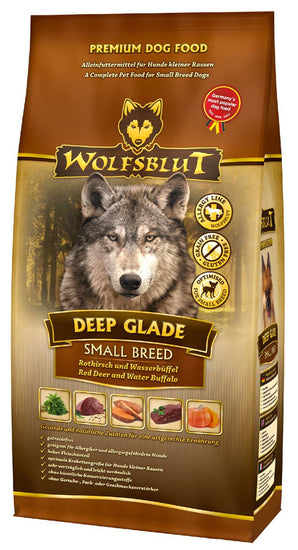 Granule Wolfsblut Dog Small Breed Deep Glade s divočákem pro malé psy, 7,5 kg.