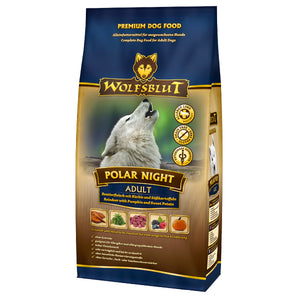 Granule Wolfsblut Dog Adult Polar Night s treskou a sobím masem pro dospělé psy, 2 kg.