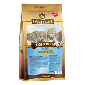 Granule Wolfsblut Dog Puppy Cold River s rybím masem pro štěňata, 12,5 kg.