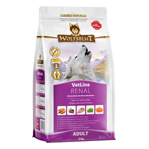 Granule Wolfsblut Dog VetLine Renal pro psy s onemocněním ledvin, 2 kg.