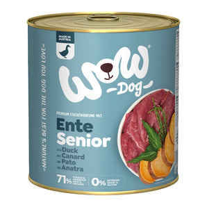 WOW konzerva Senior kachna s batáty 800g